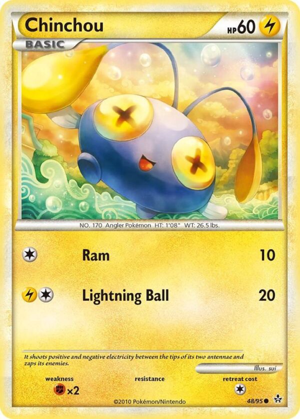 Chinchou 48/95 Reverse Holofoil Unleashed Chinchou 48/95 Reverse Holofoil Unleashed