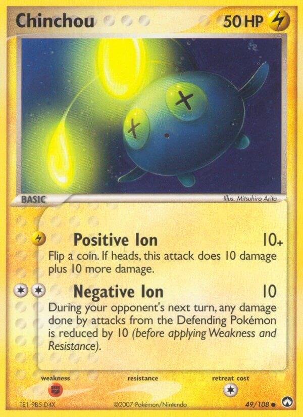 Chinchou 49/108 Reverse Holofoil Power Keepers