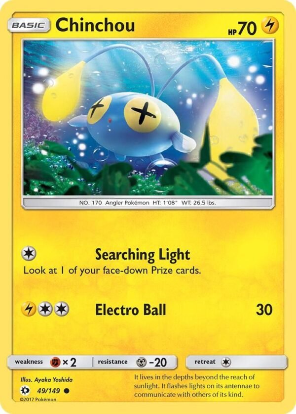Chinchou 49/149 Normal SM Base Set Chinchou 49/149 Normal SM Base Set
