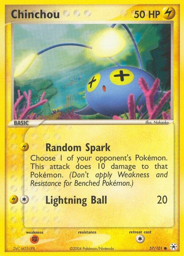 Chinchou 57/101 Reverse Holofoil Hidden Legends Chinchou 57/101 Reverse Holofoil Hidden Legends
