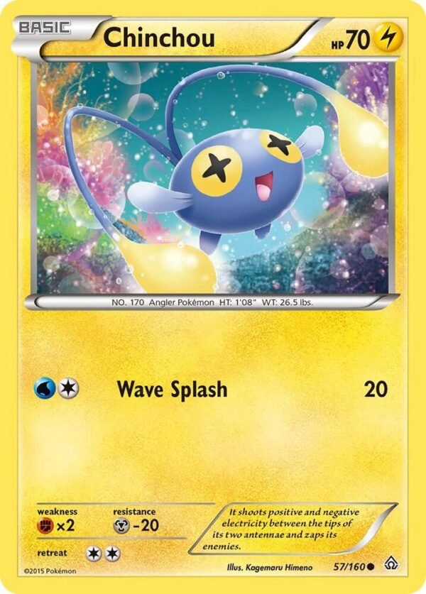Chinchou 57/160 Reverse Holofoil XY – Primal Clash Chinchou 57/160 Reverse Holofoil XY – Primal Clash
