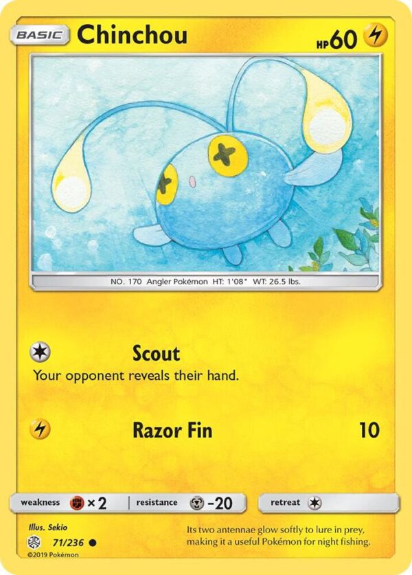 Chinchou 71/236 Reverse Holofoil SM – Cosmic Eclipse