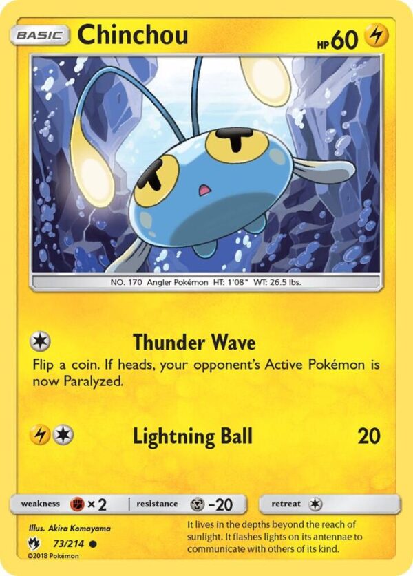 Chinchou 73/214 Normal SM – Lost Thunder