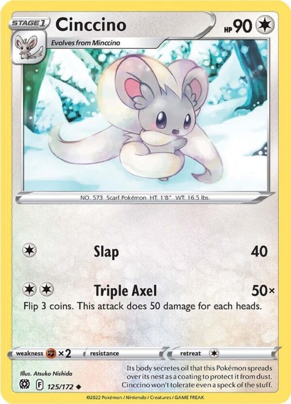 Cinccino 125/172 Normal SWSH09: Brilliant Stars