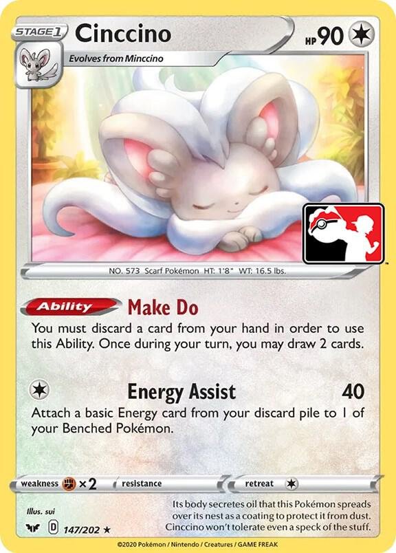 Cinccino 147/202 Holofoil Prize Pack Series Cards