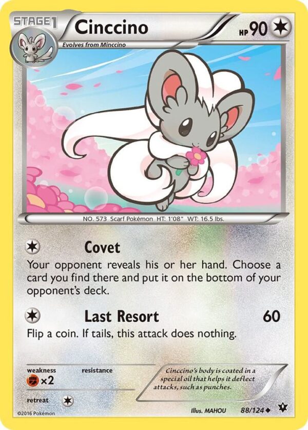 Cinccino (88) 88/124 Reverse Holofoil XY – Fates Collide