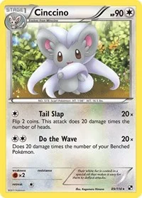 Cinccino | 89/114 | Reverse Holofoil | Black and White
