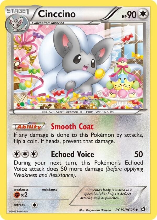 Cinccino RC19/RC25 Holofoil Legendary Treasures: Radiant Collection Cinccino RC19/RC25 Holofoil Legendary Treasures: Radiant Collection