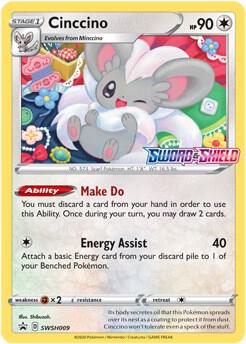 Cinccino SWSH009 (Prerelease) Holofoil SWSH: Sword & Shield Promo Cards Cinccino SWSH009 (Prerelease) Holofoil SWSH: Sword & Shield Promo Cards