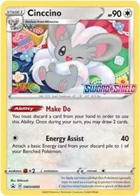 Cinccino | SWSH009 (Prerelease) [Staff] | Holofoil | SWSH: Sword & Shield Promo Cards