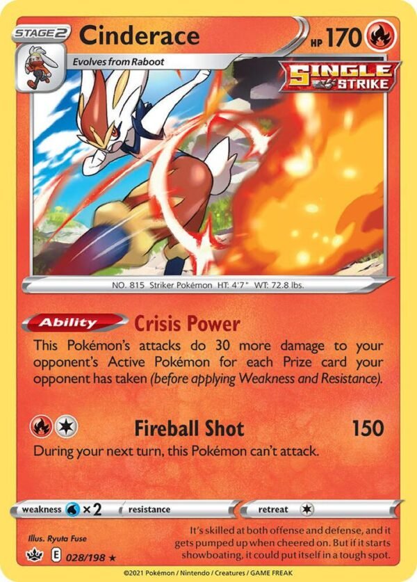 Cinderace 028/198 Normal Deck Exclusives Cinderace 028/198 Normal Deck Exclusives