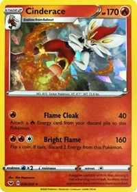 Cinderace | 036/202 (Cracked Ice Holo) | Holofoil | Deck Exclusives