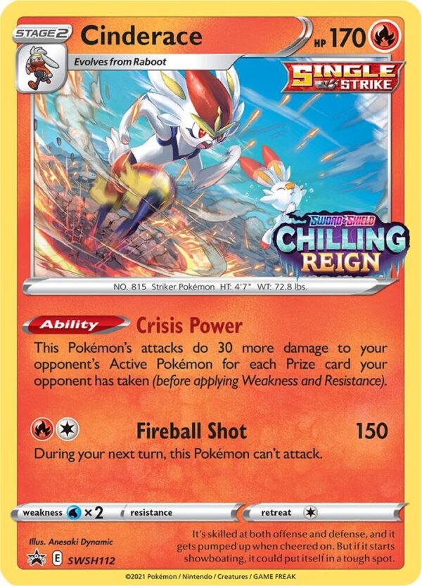 Cinderace SWSH112 (Prerelease) Holofoil SWSH: Sword & Shield Promo Cards