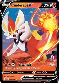 Cinderace V | 043/264 (#60 Cinderace Stamped) | Holofoil | Battle Academy 2022