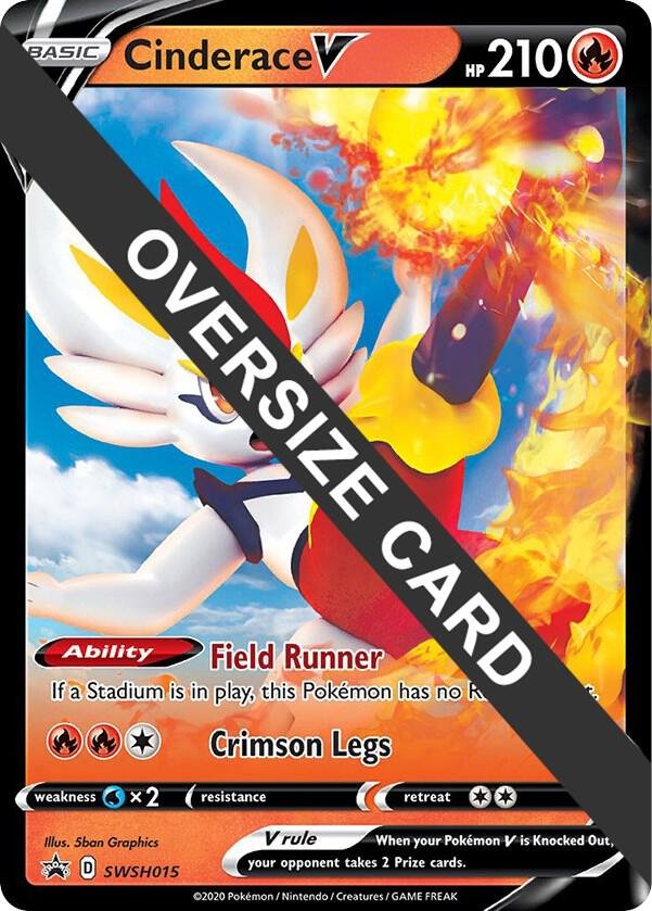 Cinderace V SWSH015 Holofoil Jumbo Cards Cinderace V SWSH015 Holofoil Jumbo Cards