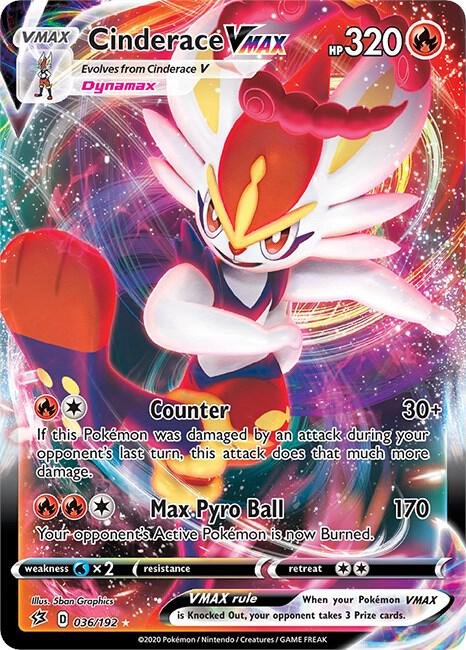 Cinderace VMAX 036/192 Holofoil SWSH02: Rebel Clash Cinderace VMAX 036/192 Holofoil SWSH02: Rebel Clash