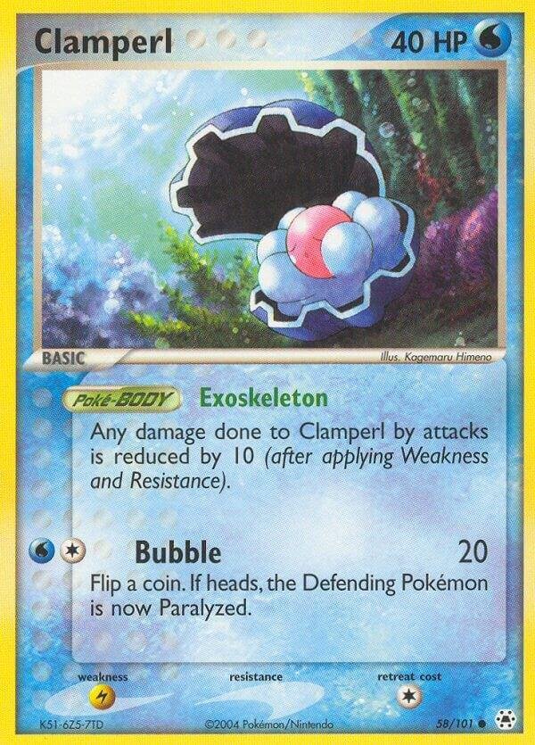 Clamperl 58/101 Reverse Holofoil Hidden Legends