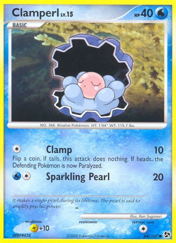 Clamperl 64/106 Reverse Holofoil Great Encounters Clamperl 64/106 Reverse Holofoil Great Encounters