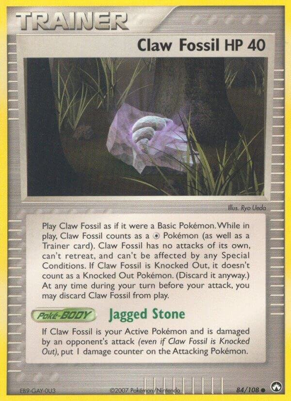 Claw Fossil 84/108 Reverse Holofoil Power Keepers Claw Fossil 84/108 Reverse Holofoil Power Keepers
