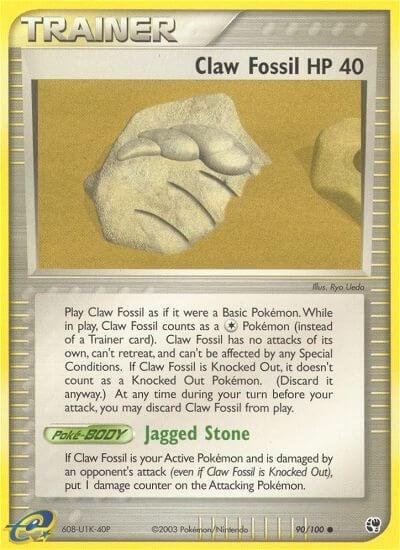 Claw Fossil 90/100 Reverse Holofoil Sandstorm Claw Fossil 90/100 Reverse Holofoil Sandstorm