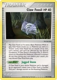 Claw Fossil | 91/110 | Reverse Holofoil | Holon Phantoms