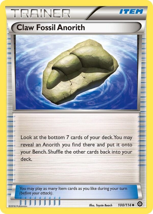 Claw Fossil Anorith 100/114 Reverse Holofoil XY – Steam Siege