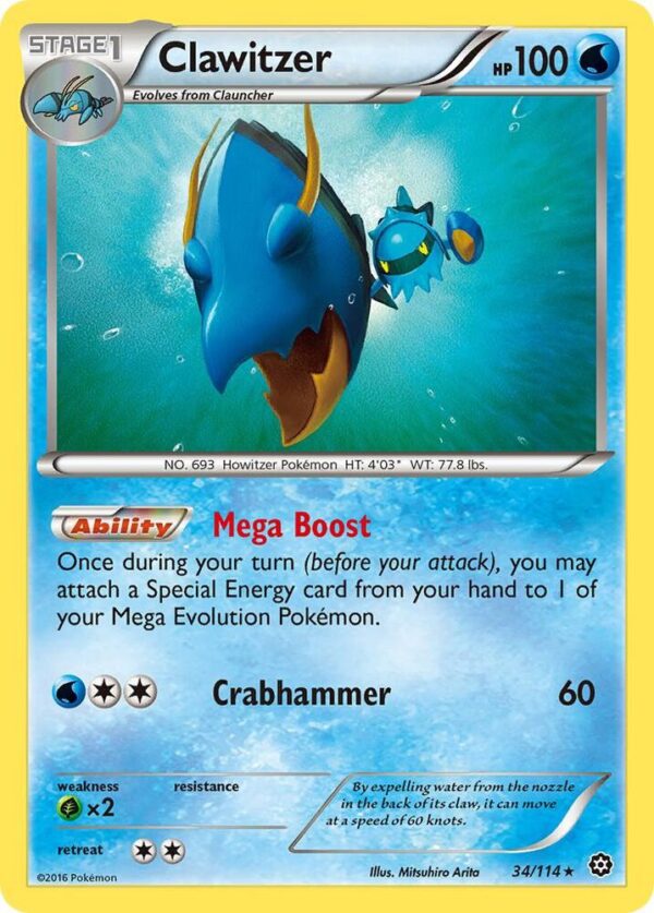 Clawitzer 34/114 Normal XY – Steam Siege