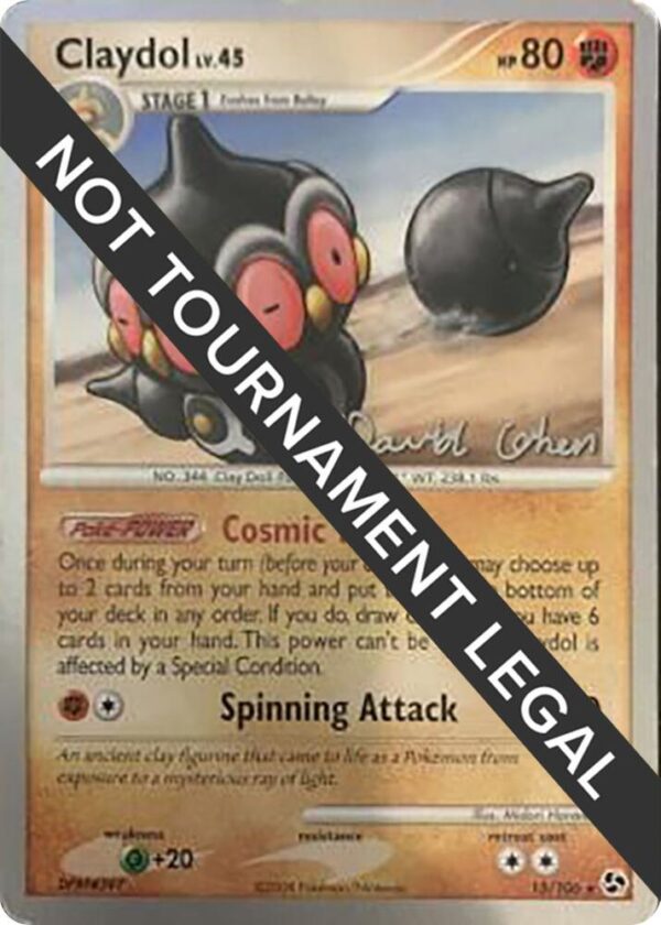 Claydol 2009 (David Cohen) 15/106 Normal World Championship Decks