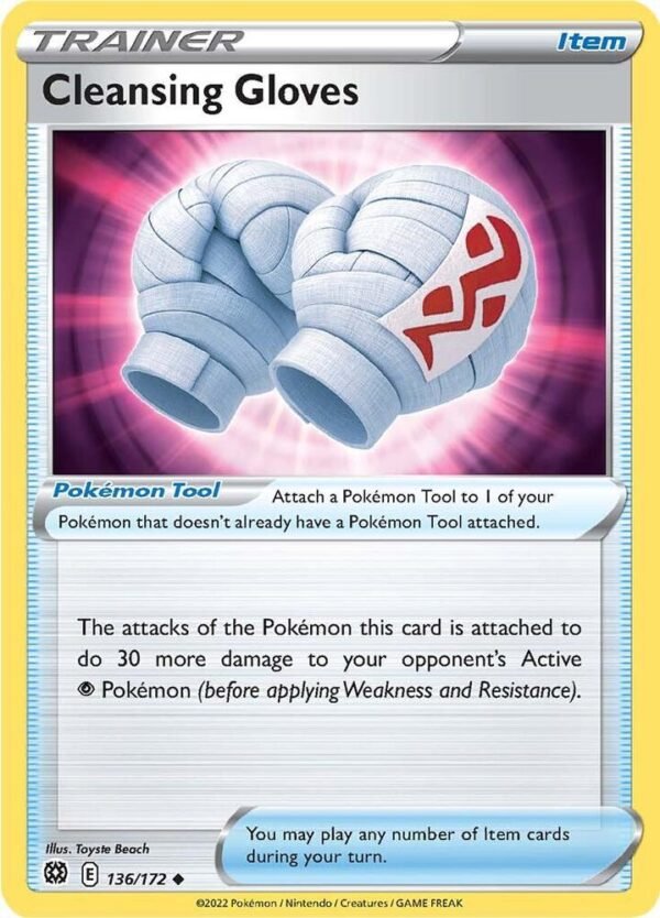 Cleansing Gloves 136/172 Reverse Holofoil SWSH09: Brilliant Stars Cleansing Gloves 136/172 Reverse Holofoil SWSH09: Brilliant Stars