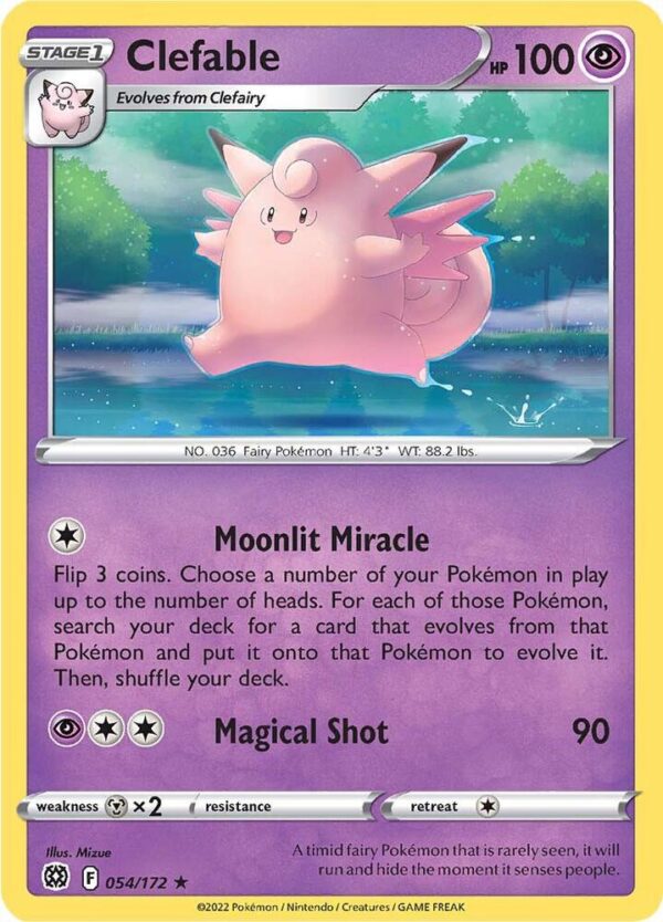 Clefable 054/172 Reverse Holofoil SWSH09: Brilliant Stars Clefable 054/172 Reverse Holofoil SWSH09: Brilliant Stars