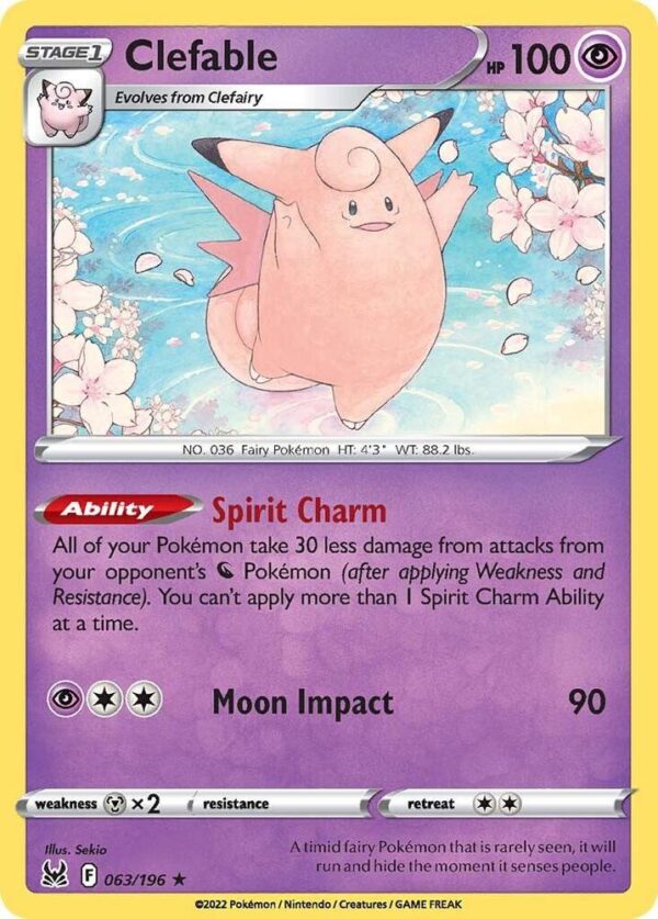 Clefable 063/196 Normal SWSH11: Lost Origin