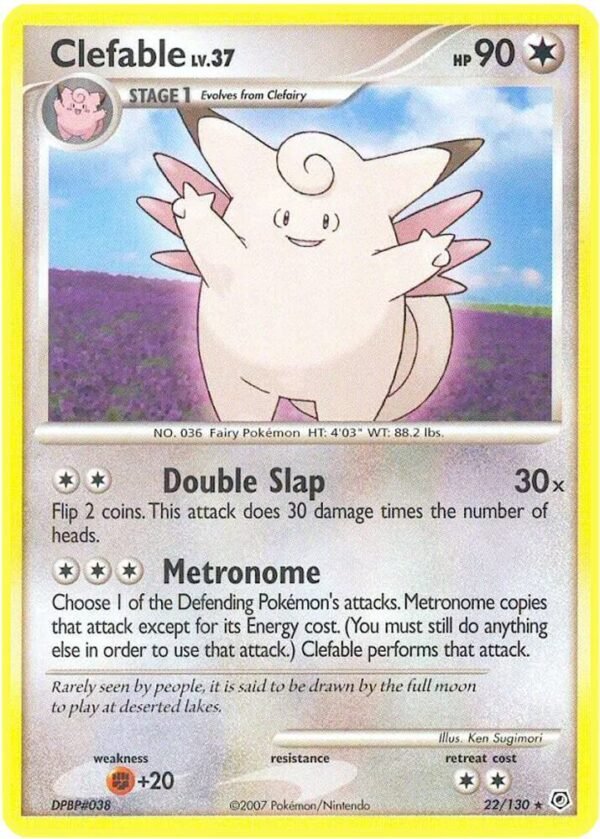 Clefable 22/130 Normal Diamond and Pearl Clefable 22/130 Normal Diamond and Pearl