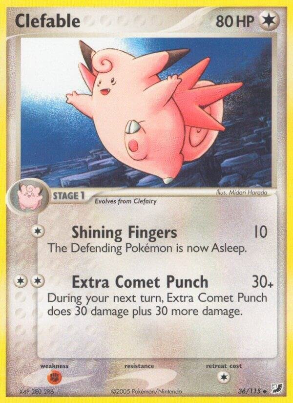 Clefable 36/115 Reverse Holofoil Unseen Forces