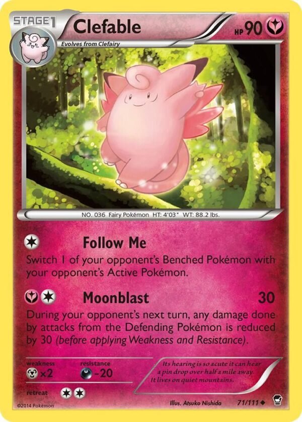 Clefable 71/111 Reverse Holofoil XY – Furious Fists Clefable 71/111 Reverse Holofoil XY – Furious Fists