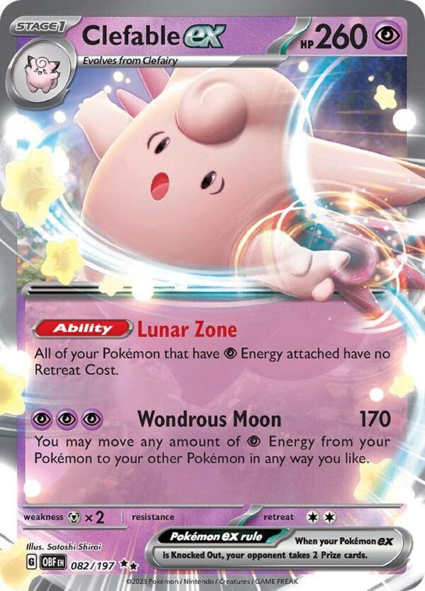 Clefable ex 082/197 Holofoil SV03: Obsidian Flames