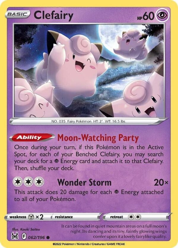 Clefairy 062/196 Reverse Holofoil SWSH11: Lost Origin