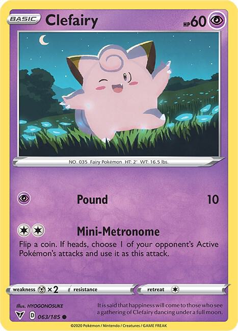 Clefairy 063/185 Normal SWSH04: Vivid Voltage Clefairy 063/185 Normal SWSH04: Vivid Voltage