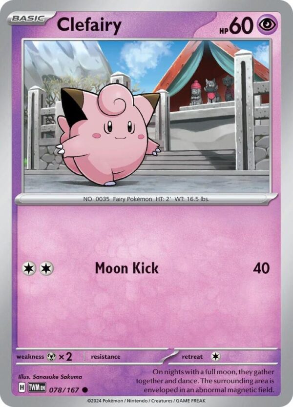 Clefairy 078/167 Normal SV06: Twilight Masquerade Clefairy 078/167 Normal SV06: Twilight Masquerade