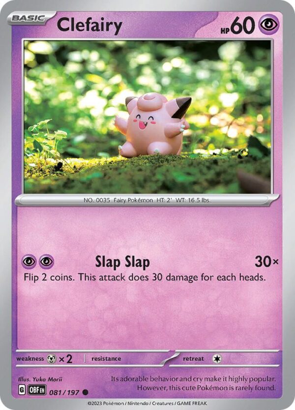 Clefairy 081/197 Reverse Holofoil SV03: Obsidian Flames