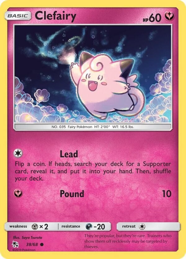 Clefairy (38) 38/68 Normal Hidden Fates Clefairy (38) 38/68 Normal Hidden Fates