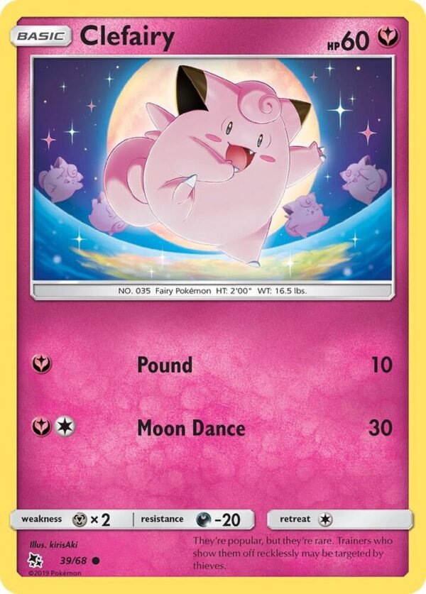 Clefairy (39) 39/68 Reverse Holofoil Hidden Fates