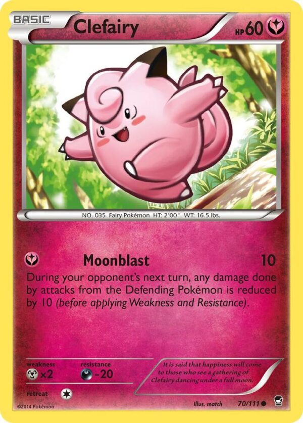 Clefairy (70) 70/111 Reverse Holofoil XY – Furious Fists