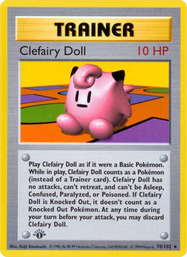 Clefairy Doll 070/102 1st Edition Base Set (Shadowless)