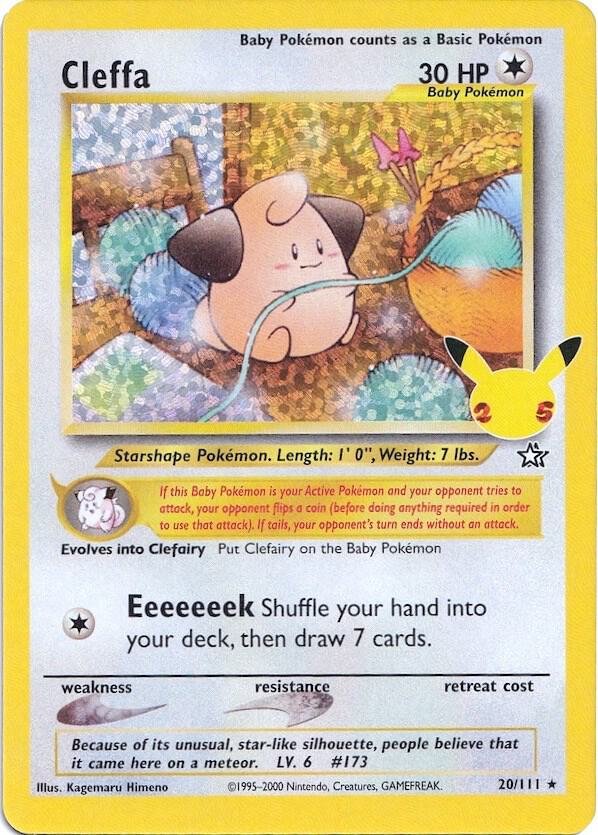 Cleffa 20/111 Holofoil Celebrations: Classic Collection