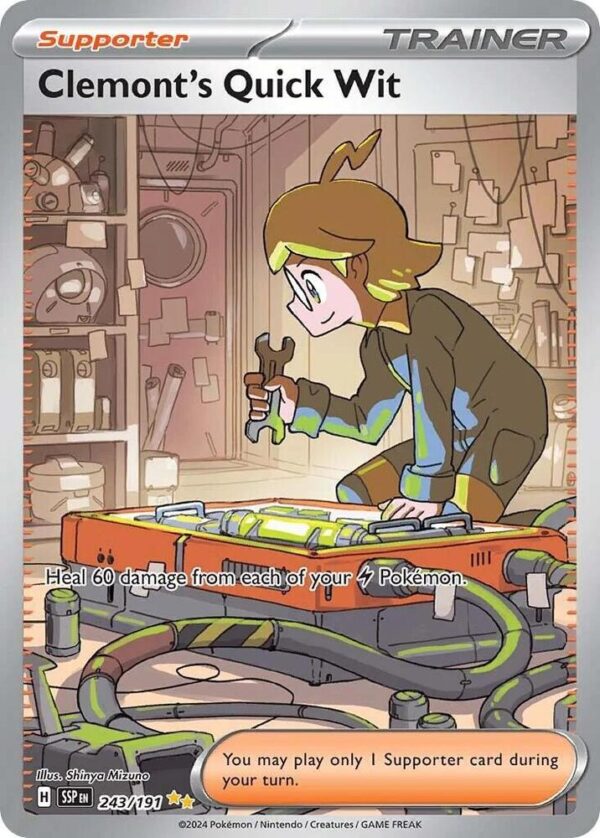 Clemont’s Quick Wit 243/191 Holofoil SV08: Surging Sparks Clemont’s Quick Wit 243/191 Holofoil SV08: Surging Sparks