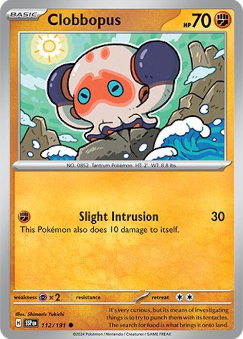 Clobbopus 112/191 Normal SV08: Surging Sparks Clobbopus 112/191 Normal SV08: Surging Sparks