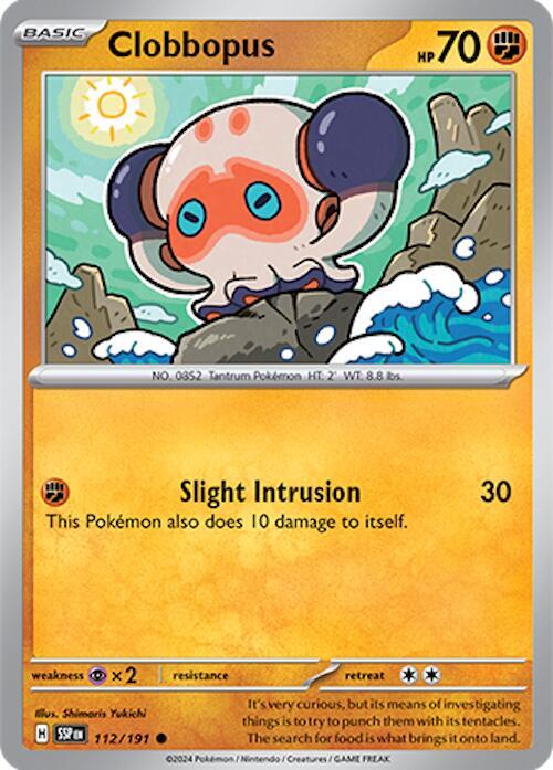 Clobbopus 112/191 Reverse Holofoil SV08: Surging Sparks