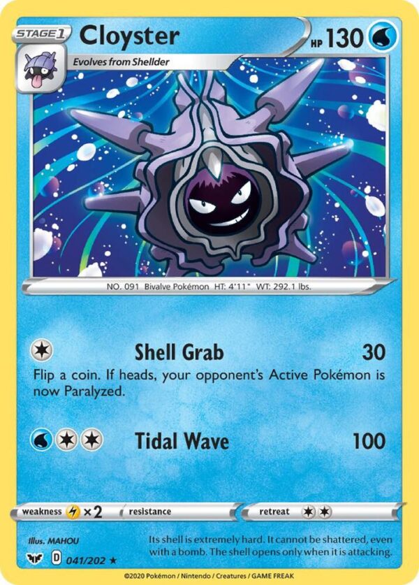 Cloyster 041/202 Normal SWSH01: Sword & Shield Base Set