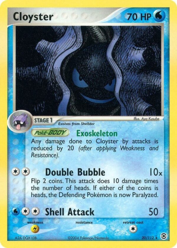 Cloyster 20/112 Reverse Holofoil FireRed & LeafGreen