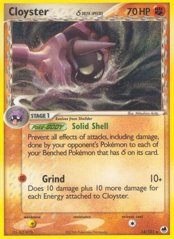Cloyster (Delta Species) 14/101 Normal Dragon Frontiers Cloyster (Delta Species) 14/101 Normal Dragon Frontiers